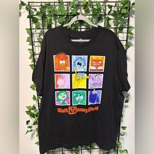 Disney Black Inside Out Color Block Character Tee